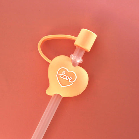 Cute Cartoon Silicone Straw Cap Dust PlugTumbler Straw Toppers for Tumblers, Dust-Proof Drinking Straw Caps for Reusable Straws Tips
